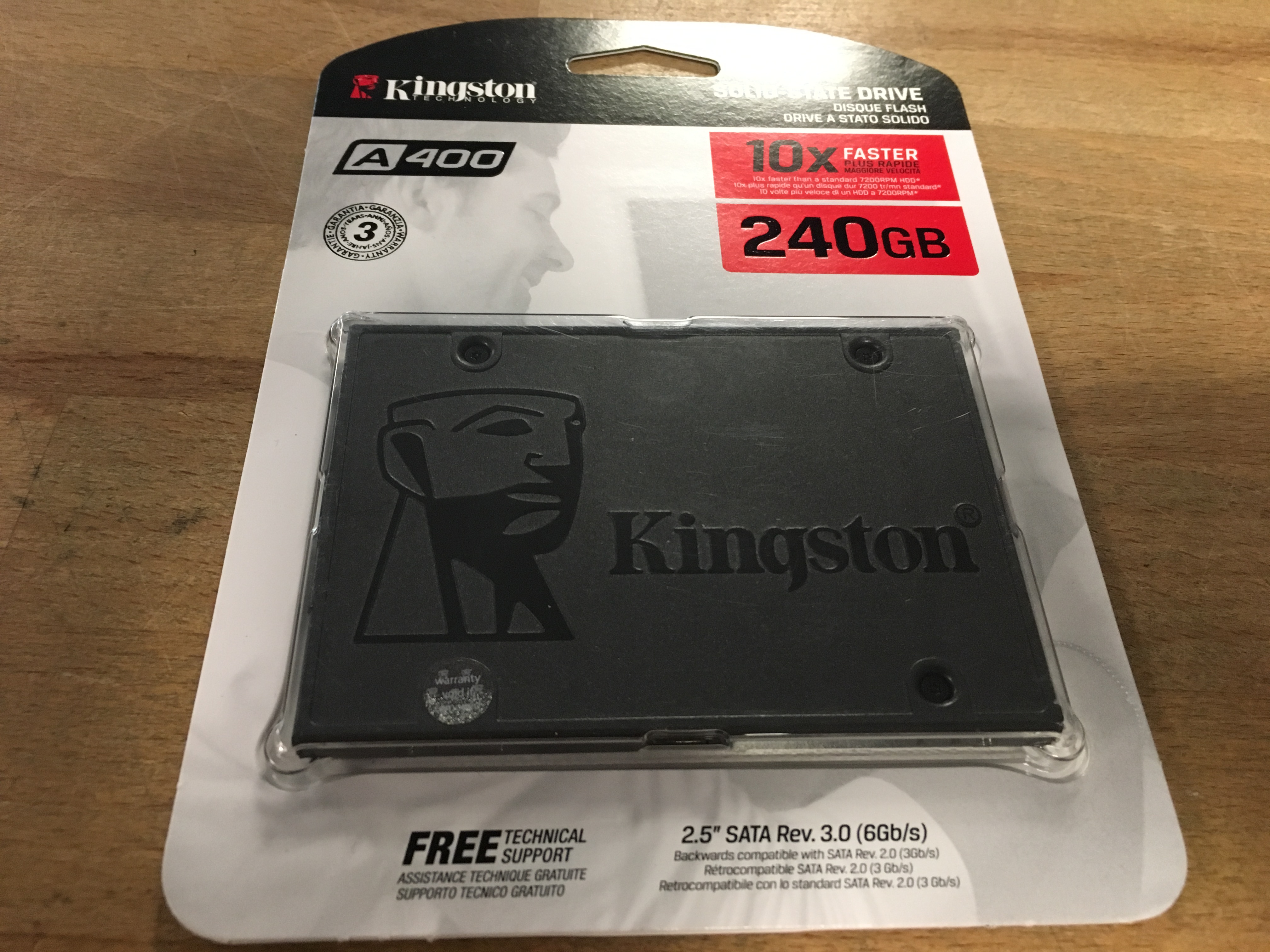 Как установить ssd kingston 240gb